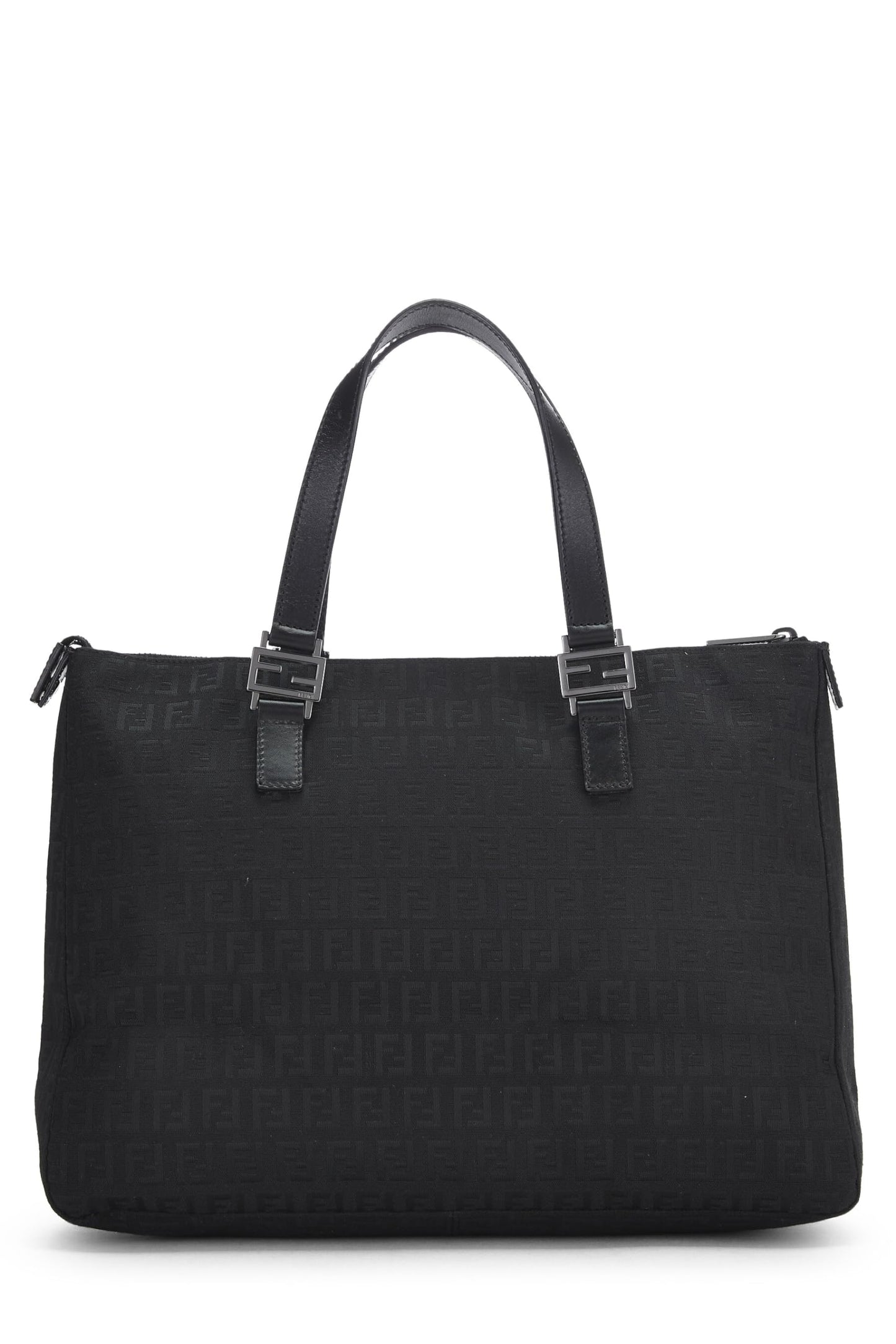 Fendi, Pre-Loved Black Zucchino Canvas Tote Small, Black