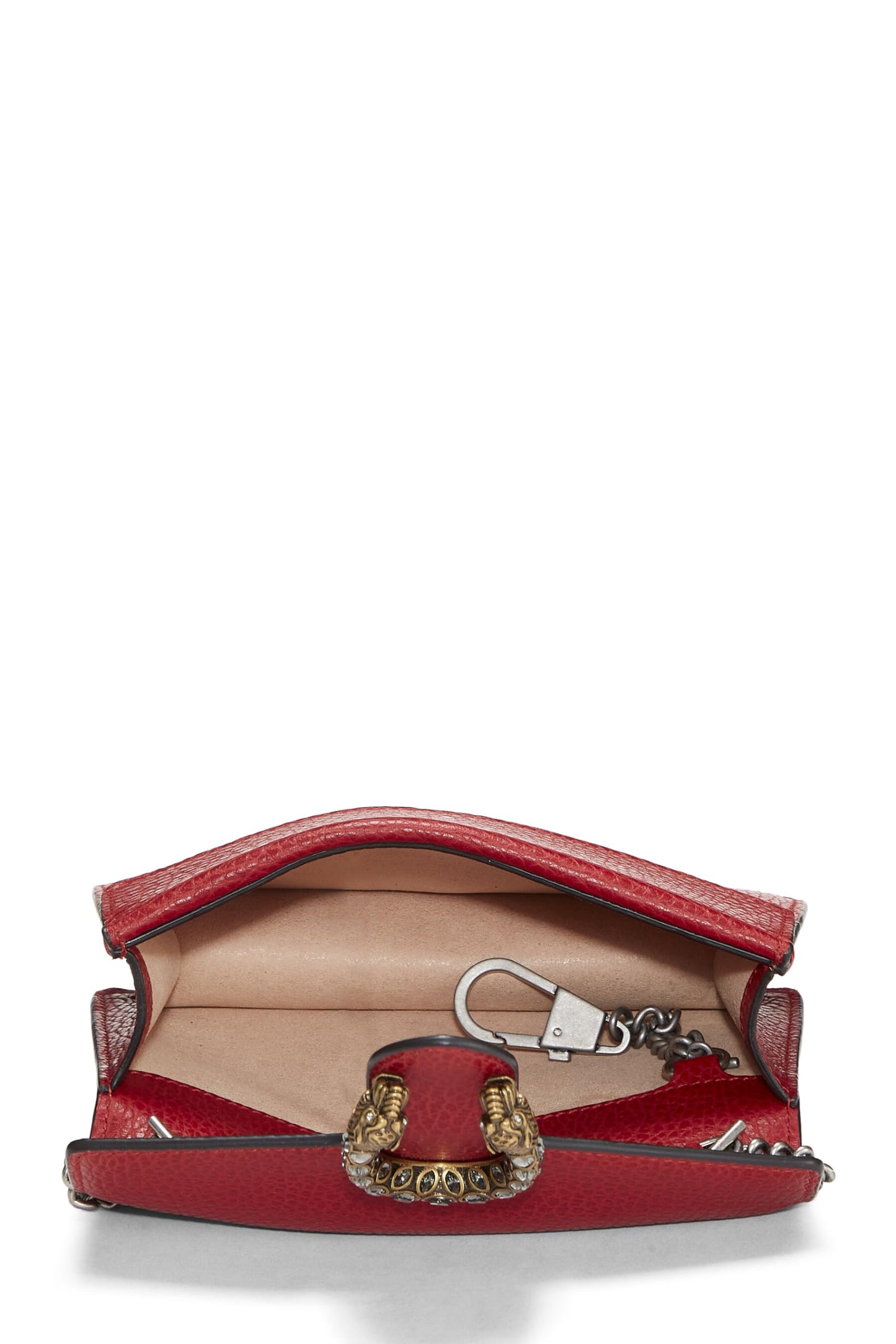 Gucci, Dionysus Super Mini en cuir rouge d'occasion, rouge