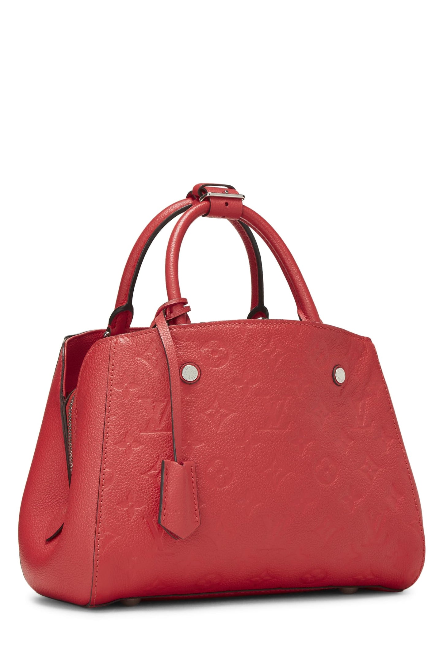 Louis Vuitton, Monogramme rouge pré-aimé Empreinte Montaigne BB, Rouge