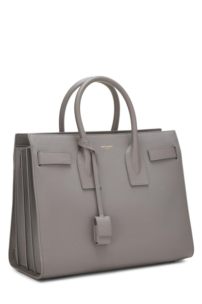 Yves Saint Laurent, Sac De Jour pequeño de piel de becerro gris Pre-Loved, Gris