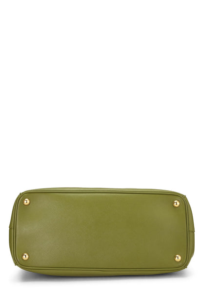 Prada, Pre-Loved Green Saffiano Galleria Tote Medium, Green