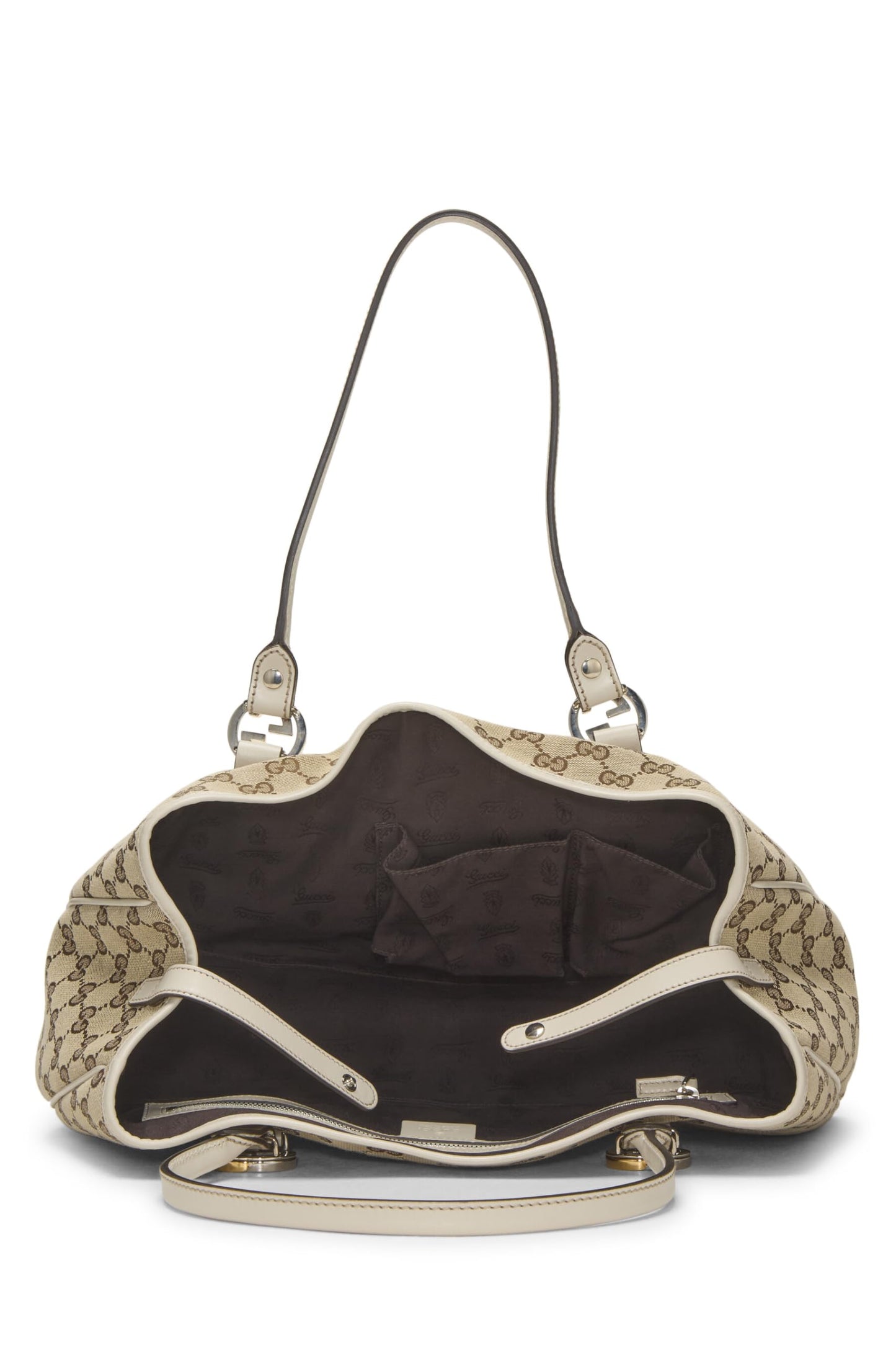 Gucci, sac fourre-tout Twins en toile GG blanc d'occasion, blanc