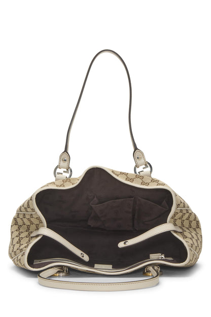 Gucci, sac fourre-tout Twins en toile GG blanc d'occasion, blanc