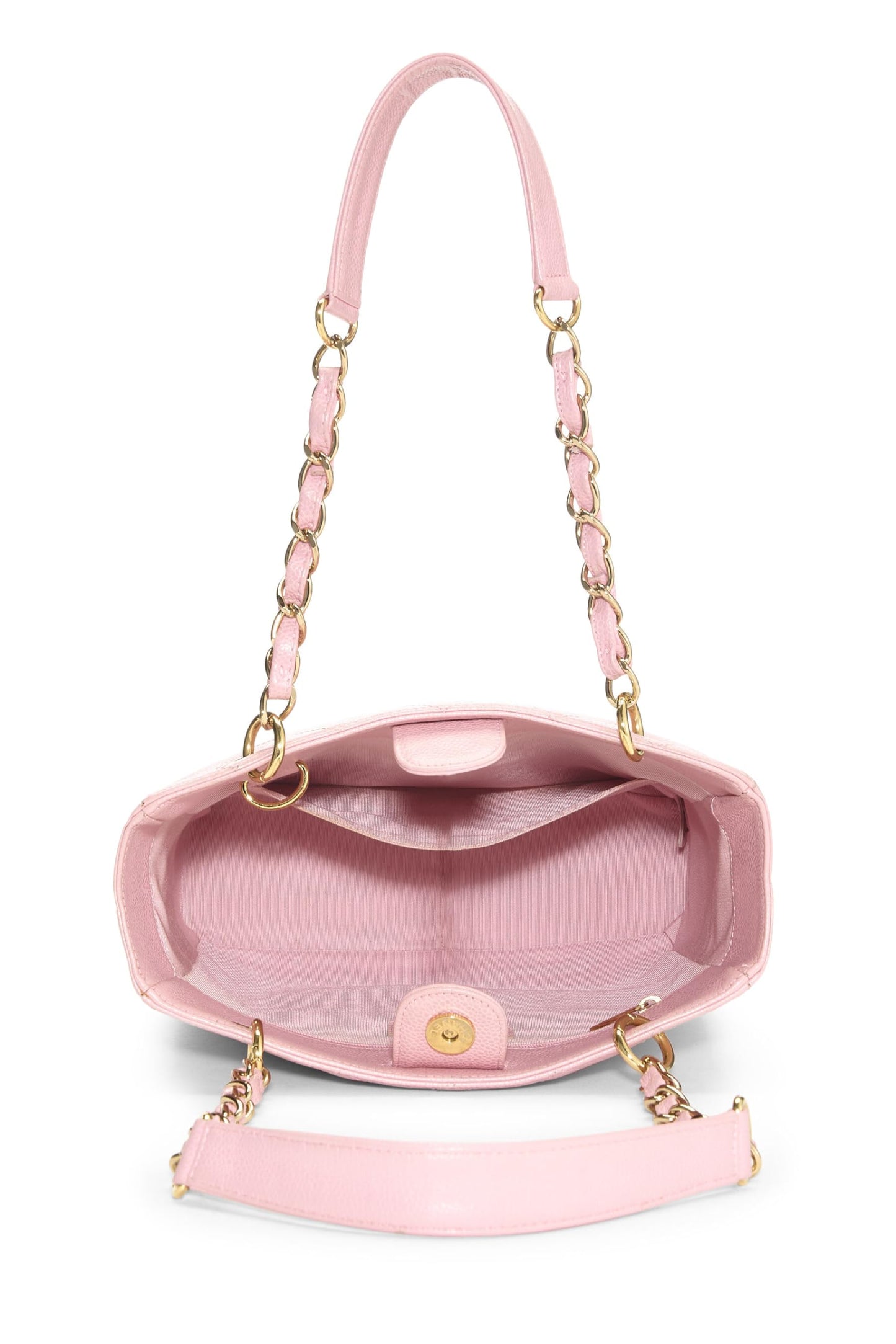 Chanel, Bolso shopping Petite de caviar acolchado rosa Pre-Loved (PST), Rosa