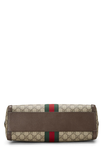 Gucci, sac à main Ophidia Supreme GG Original d'occasion de taille moyenne, marron