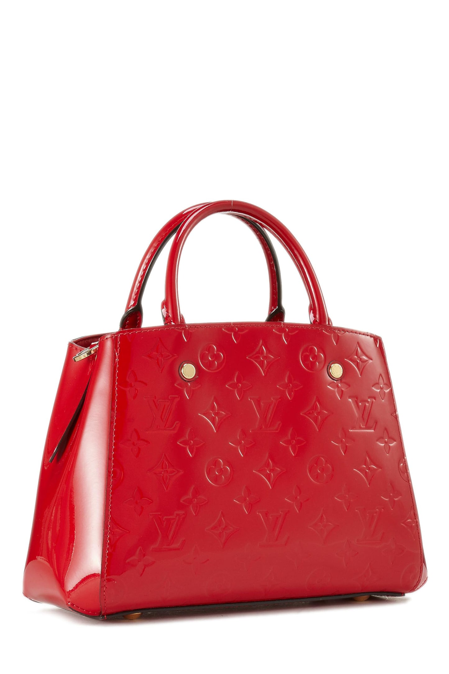 Louis Vuitton, Pre-Loved Cerise Vernis Montaigne BB, Red