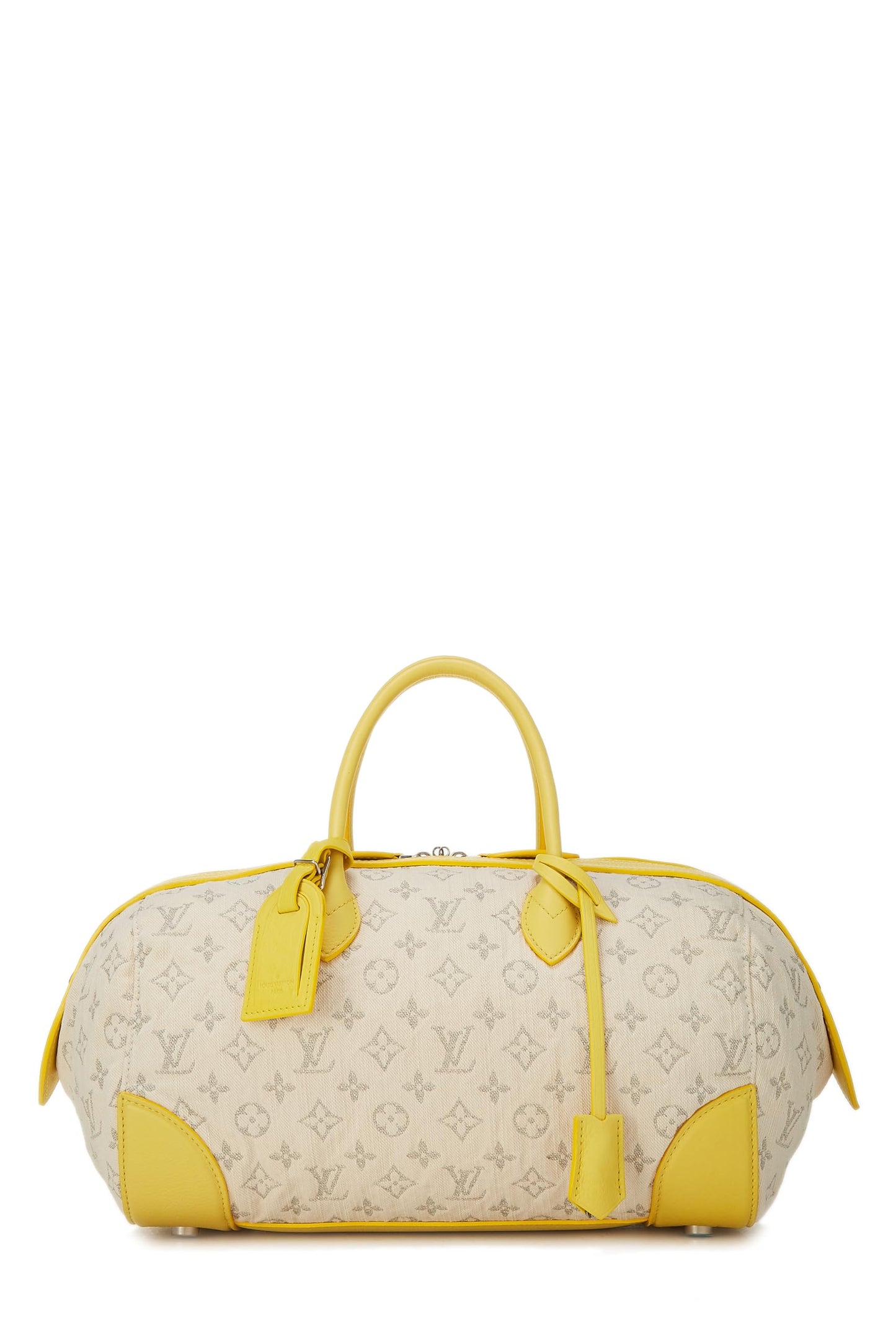 Louis Vuitton, Speedy Round en denim jaune monogrammé d'occasion, jaune