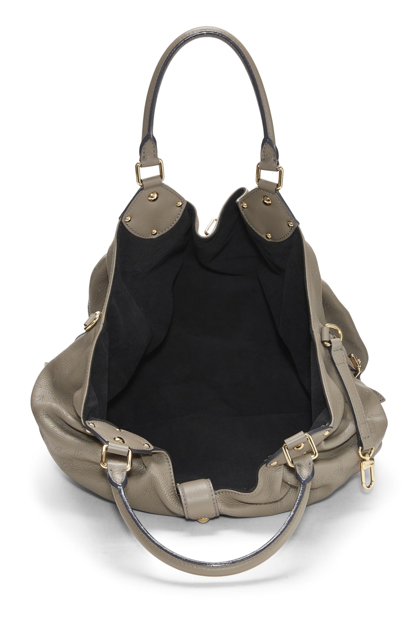 Louis Vuitton, Mahina grande de cuero con monograma gris Pre-Loved, Gris