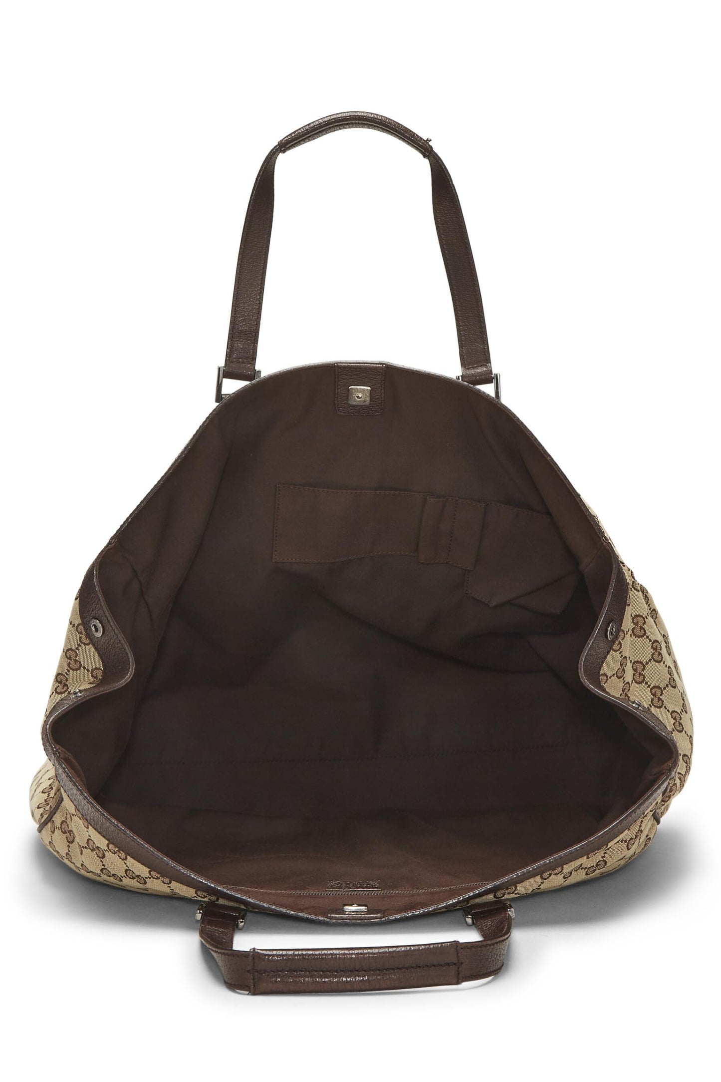 Gucci, Pre-Loved Original GG Canvas Pocket Tote Large, Brown