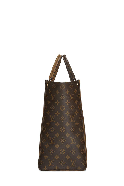 Louis Vuitton, Pre-Loved Monogram Reversed Giant On The Go GM, Brown