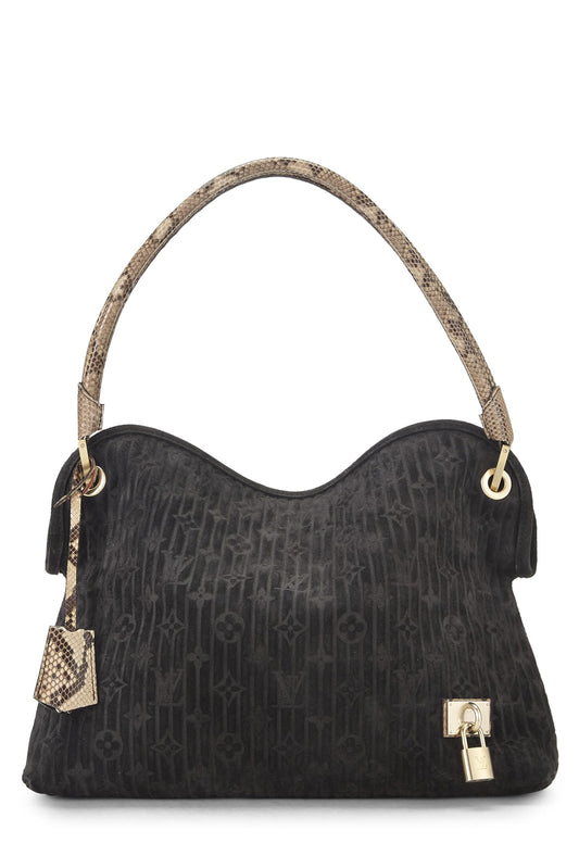 Louis Vuitton, Whisper PM en daim noir d'occasion, noir