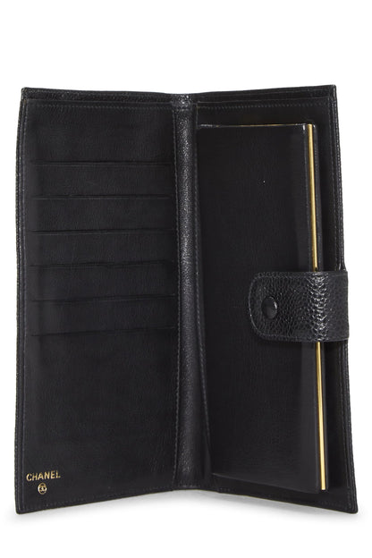 Chanel, Pre-Loved Black Caviar Timeless 'CC' Long Wallet, Black