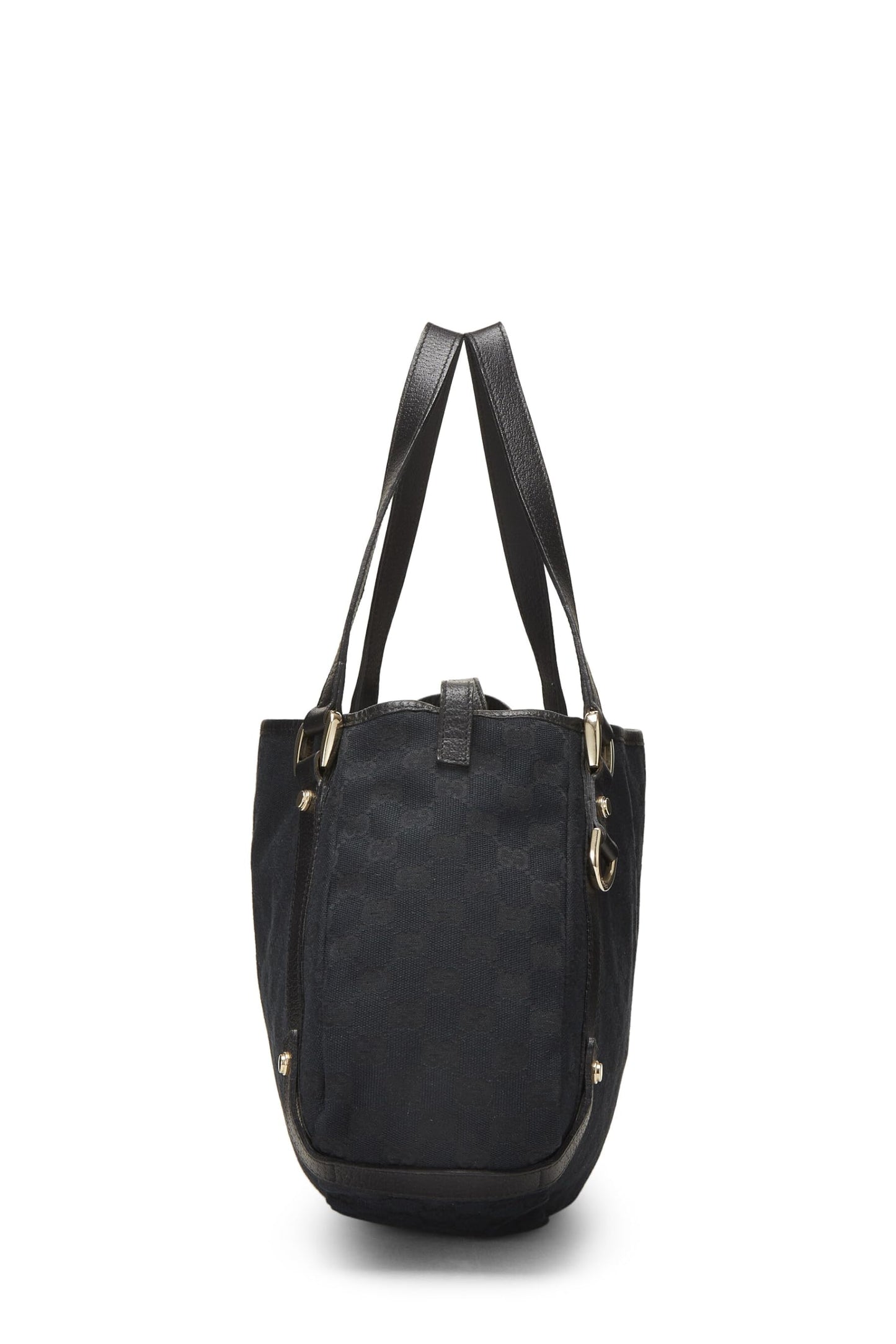 Gucci, sac fourre-tout Abbey en toile GG noir d'occasion, noir