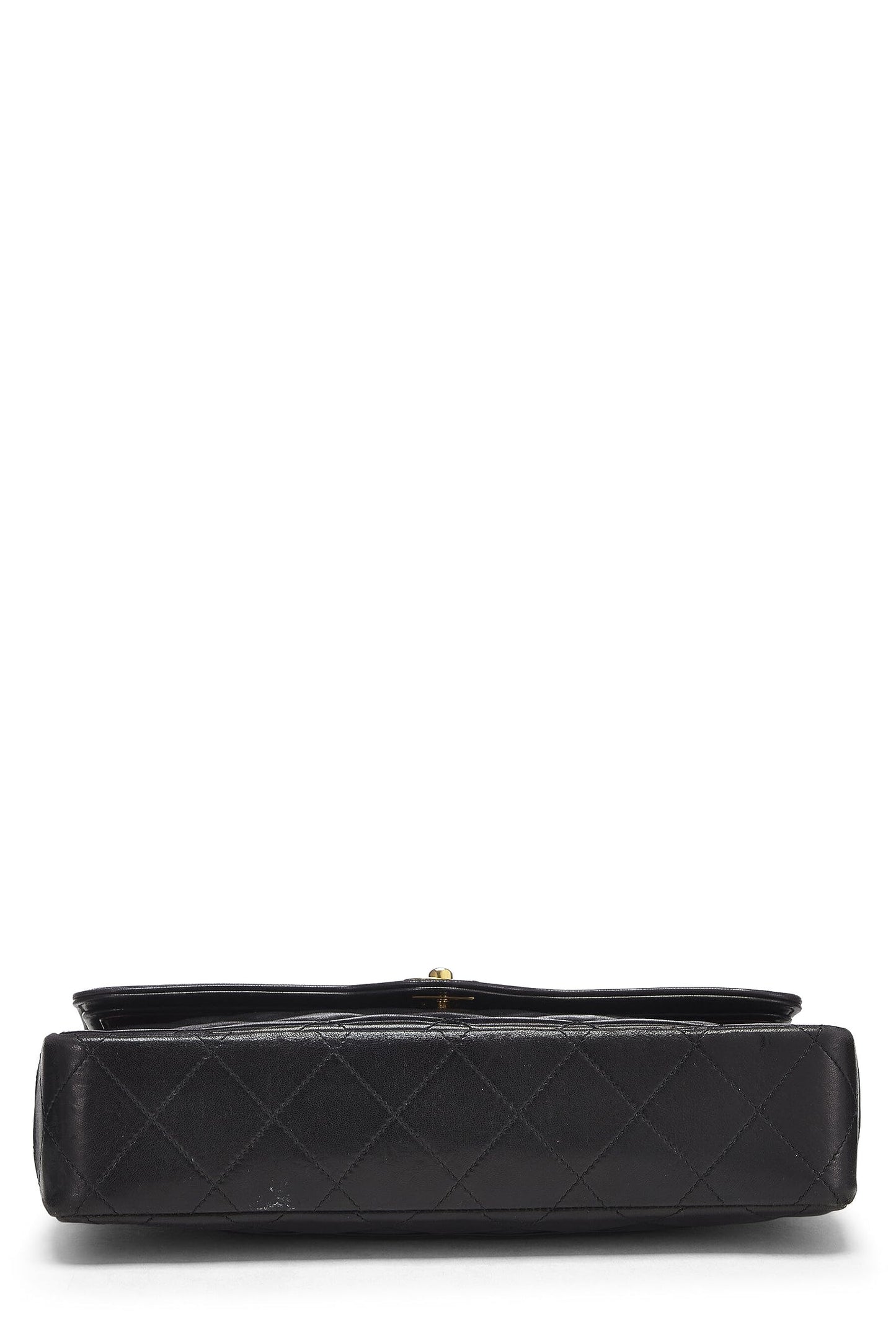 Chanel, Jumbo Double Flap en cuir d'agneau matelassé noir d'occasion, édition limitée Paris, noir