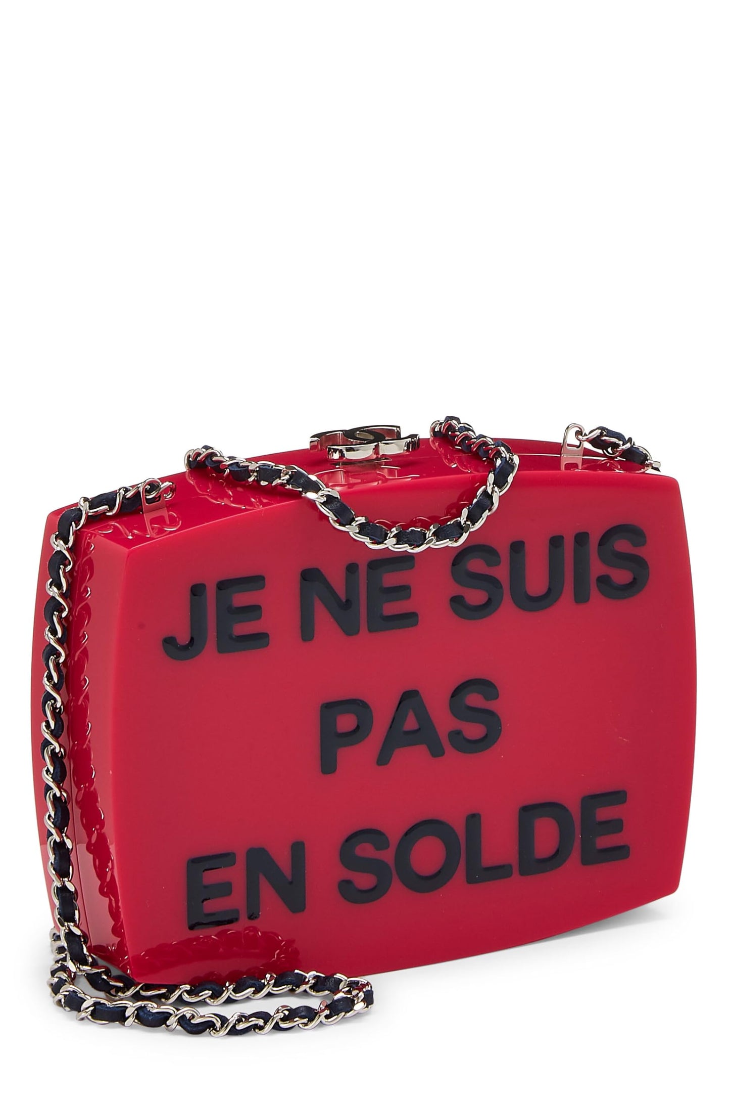 Chanel, Mini sac Minaudière '5x5=CC' en acrylique rose d'occasion, rose