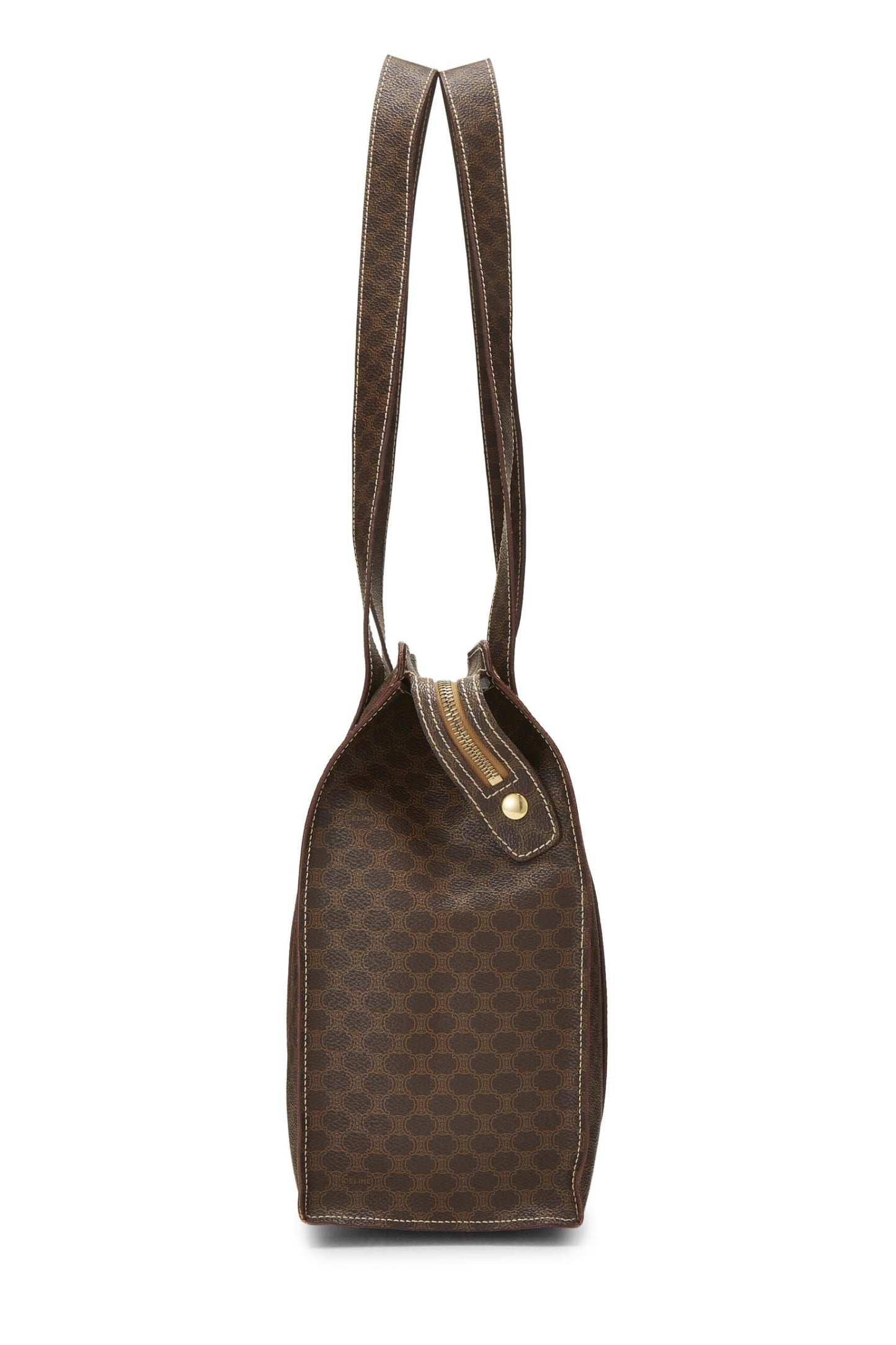 Céline, Pre-Loved Brown Macadam Tote, Brown