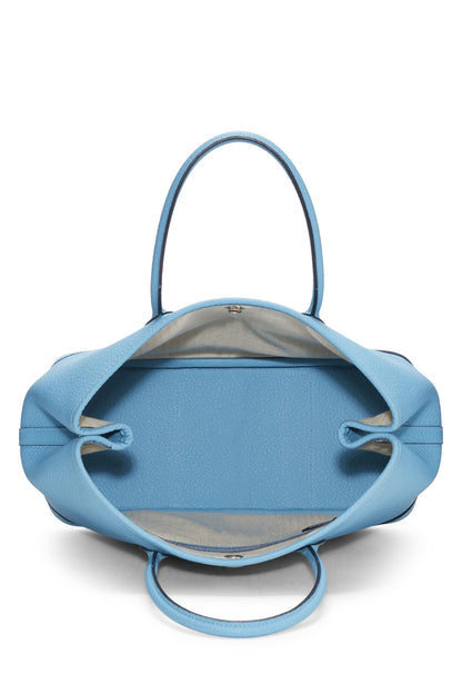 Hermès, Pre-Loved Blue Vache Country Garden Party TPM, Blue de Nord