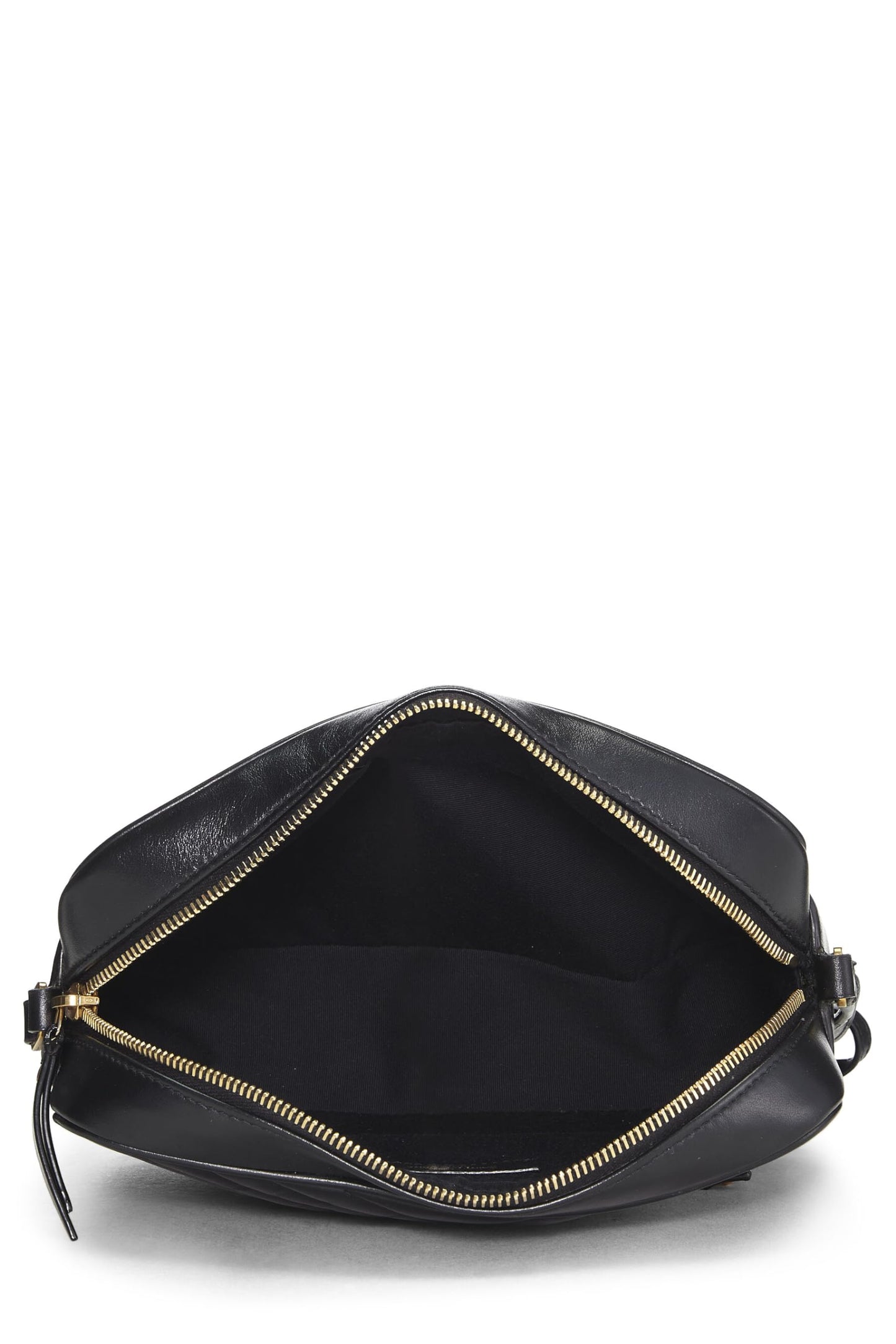 Yves Saint Laurent, Bolso para cámara Lou de piel de becerro acolchado negro Pre-Loved, Negro