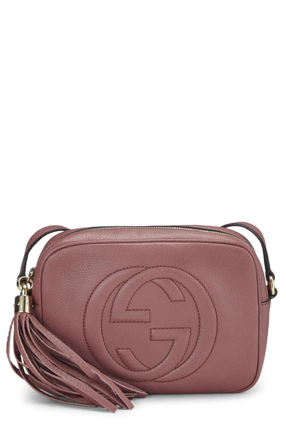 Gucci, Soho Disco en cuir grainé rose d'occasion, rose