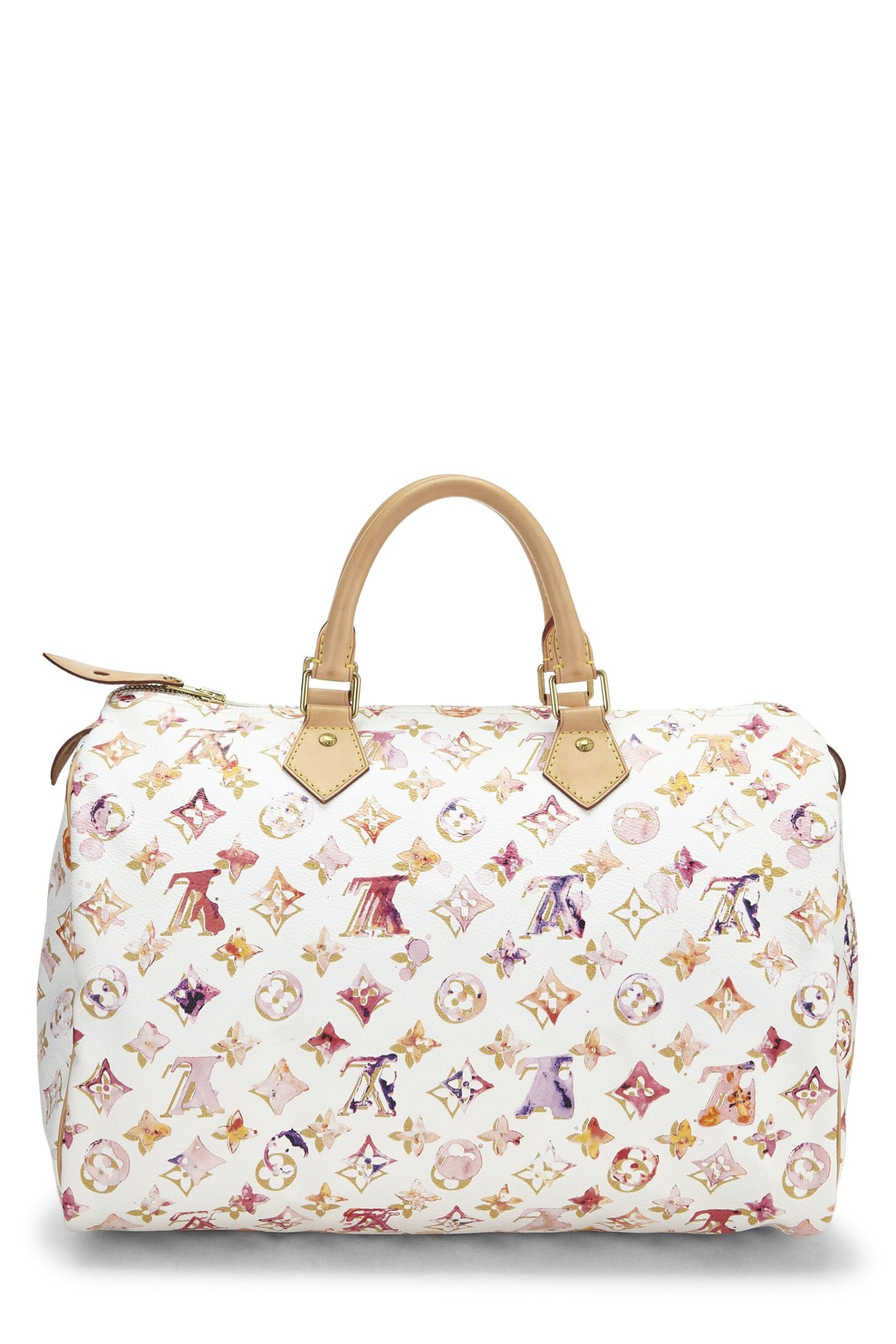 Louis Vuitton, Richard Prince x Louis Vuitton Monogram Watercolor Speedy 35 d'occasion, blanc