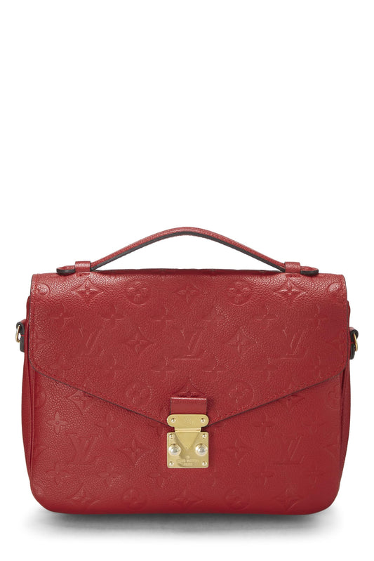 Louis Vuitton, Monograma rojo Pre-Loved Empreinte Pochette Metis, Rojo