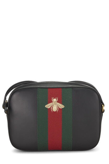 Gucci, sac à bandoulière Webby en cuir noir d'occasion, petit modèle, noir