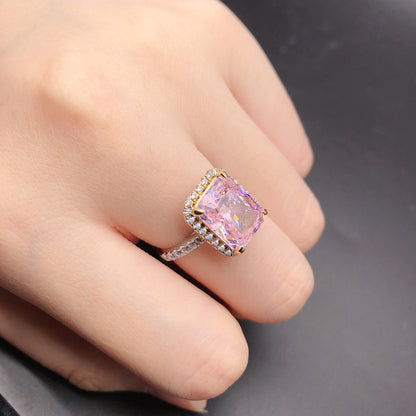 Women's Fashion Simple Square Diamond Ring