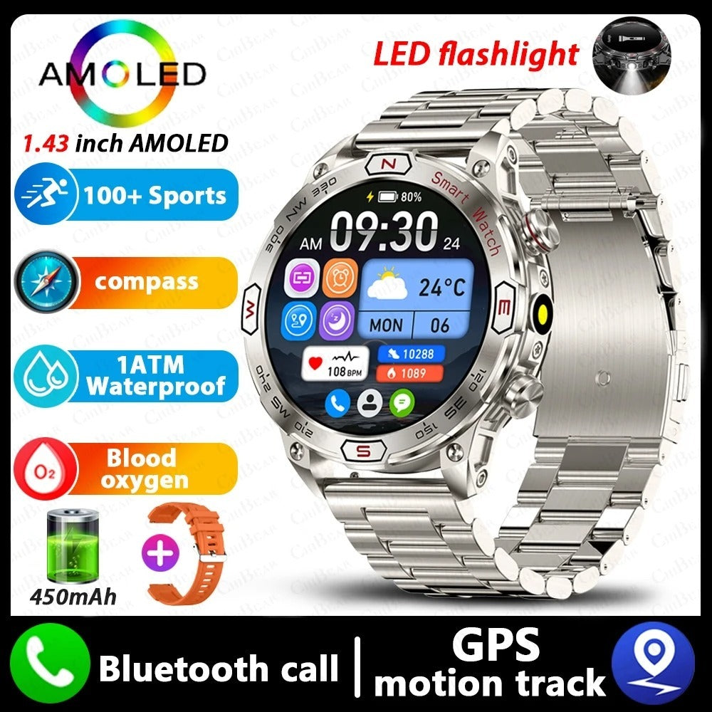 Smart Watch HD AMLOED Screen Bluetooth Calling Sports Watch