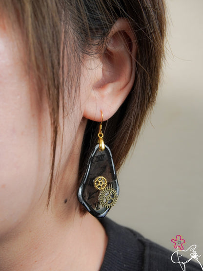 Creative Time Gear Clock Earrings