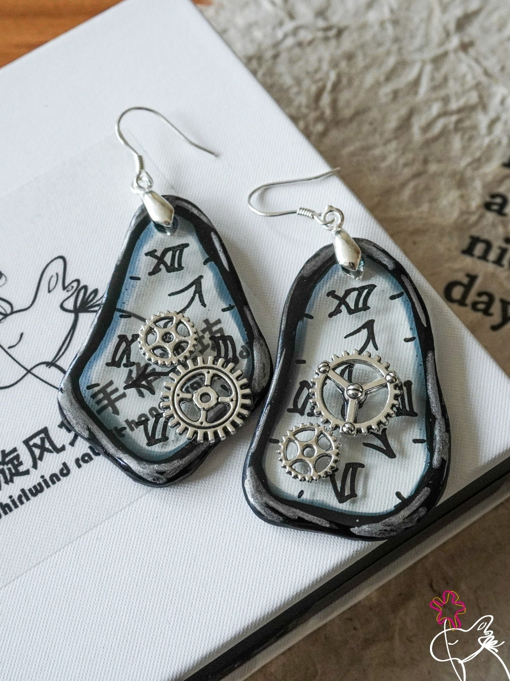 Creative Time Gear Clock Earrings