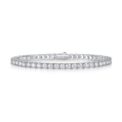 Sterling Silver D Color Moissanite Tennis Bracelet For Women