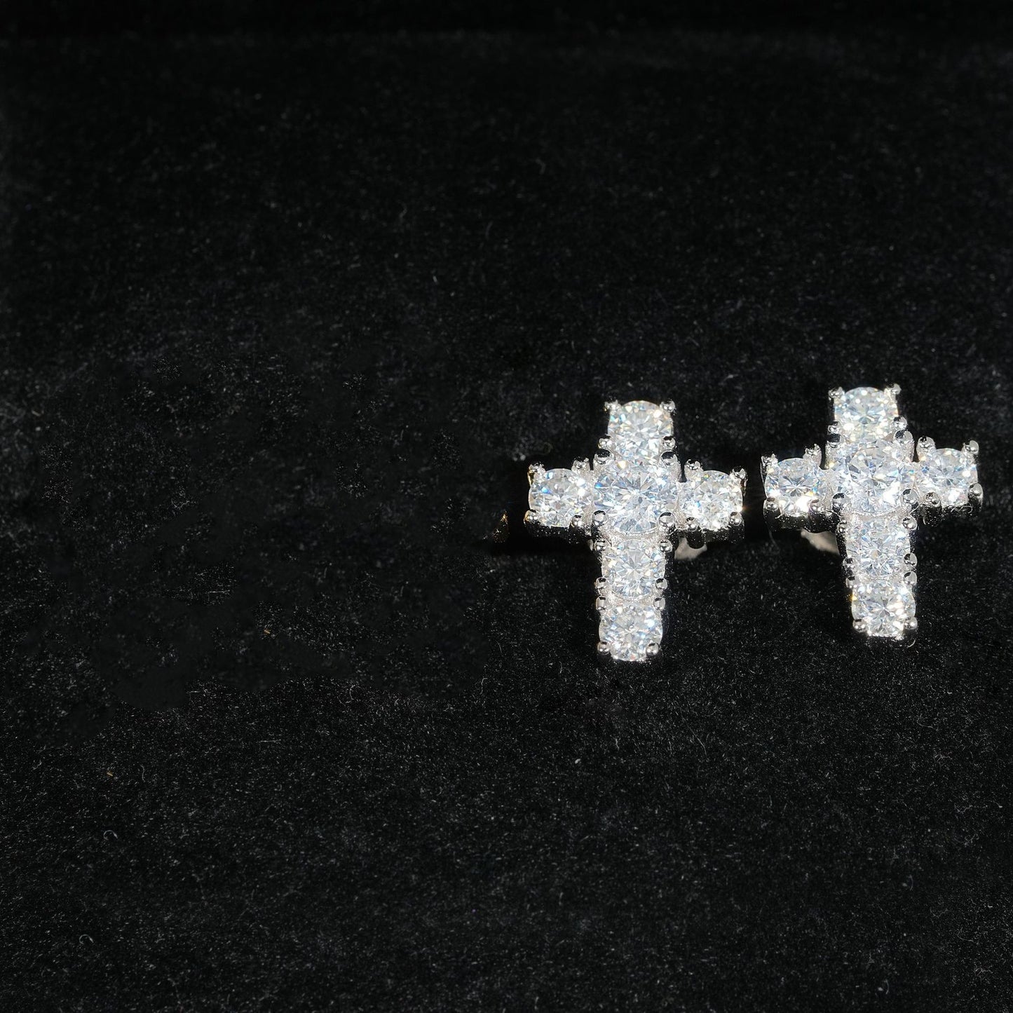 Cross S925 Silver Hip Hop Jewelry DF Jewelry Earrings