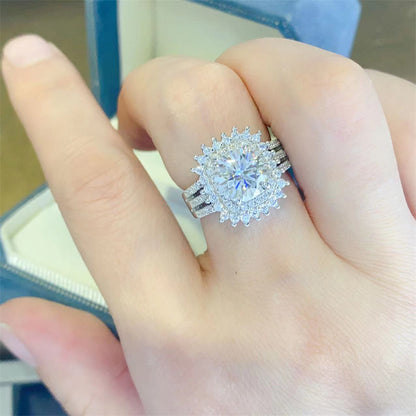 2 Karat D Color Moissanite Ring