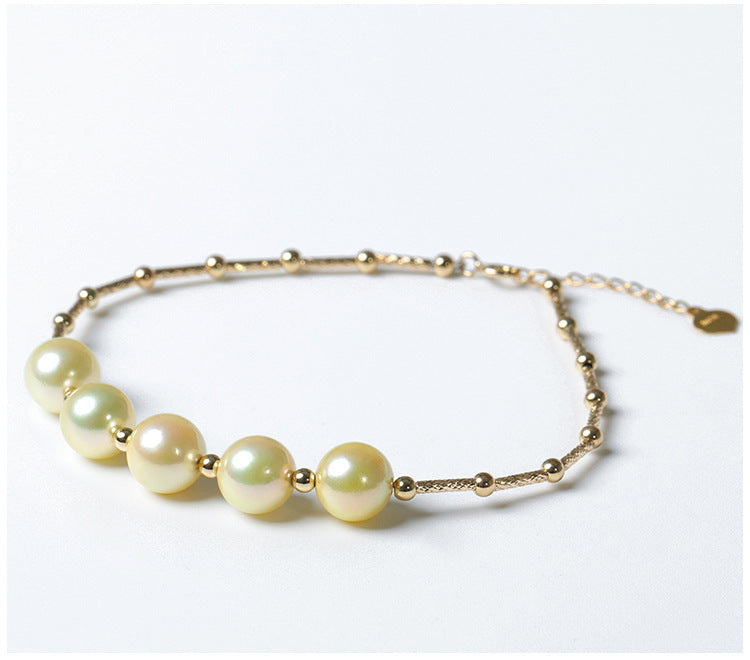 European And American New Light Gold Pearl Bracelet