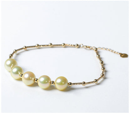 European And American New Light Gold Pearl Bracelet