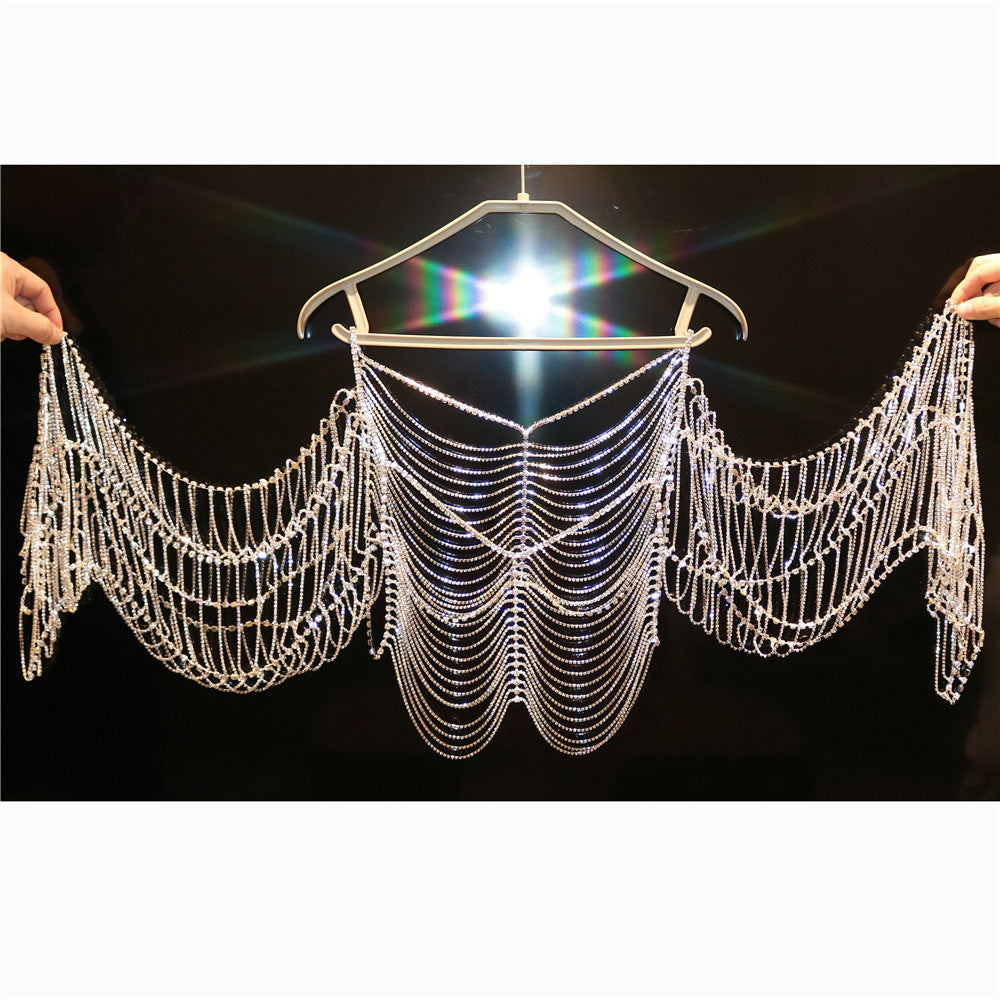 Shiny Multilayer Rhinestone Body Chain Nightclub