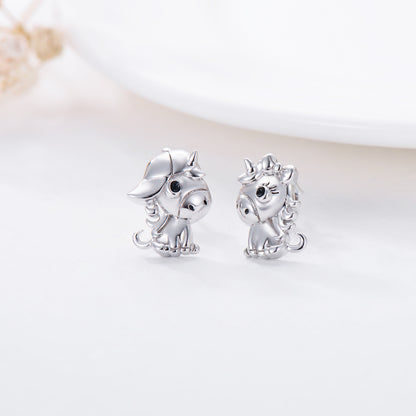 Boucles d'oreilles licorne en argent sterling, joli cadeau pour les filles