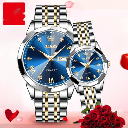 Montre à quartz Cadeau Saint Valentin Montre Couple Homme