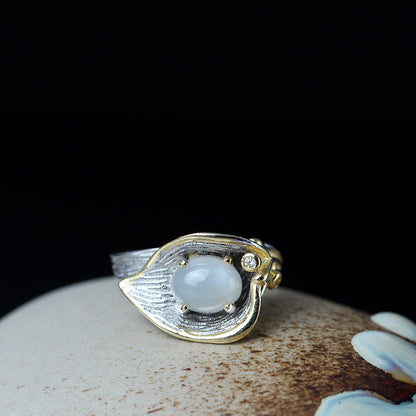 Vintage Country Style Distressed Calla Lily Ring