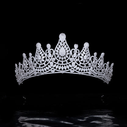 Tiara Micro-inlaid Zircon Crown Wedding Tiara