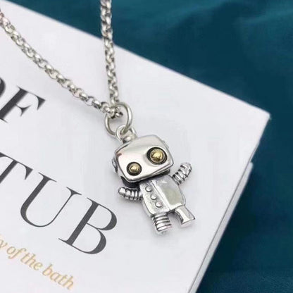 Collier avec pendentif robot mignon japonais et coréen