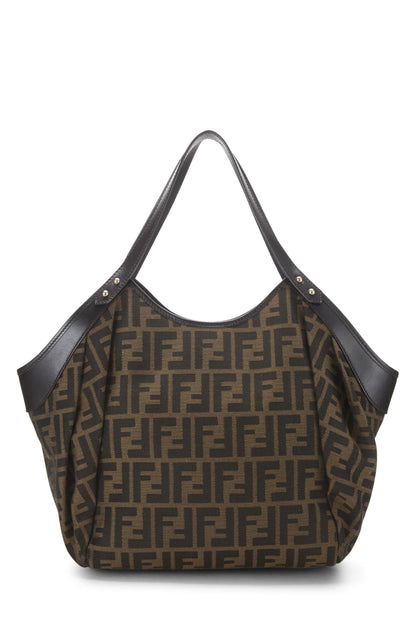 Fendi, sac fourre-tout de chef en toile marron Zucca, grand modèle, d'occasion, marron