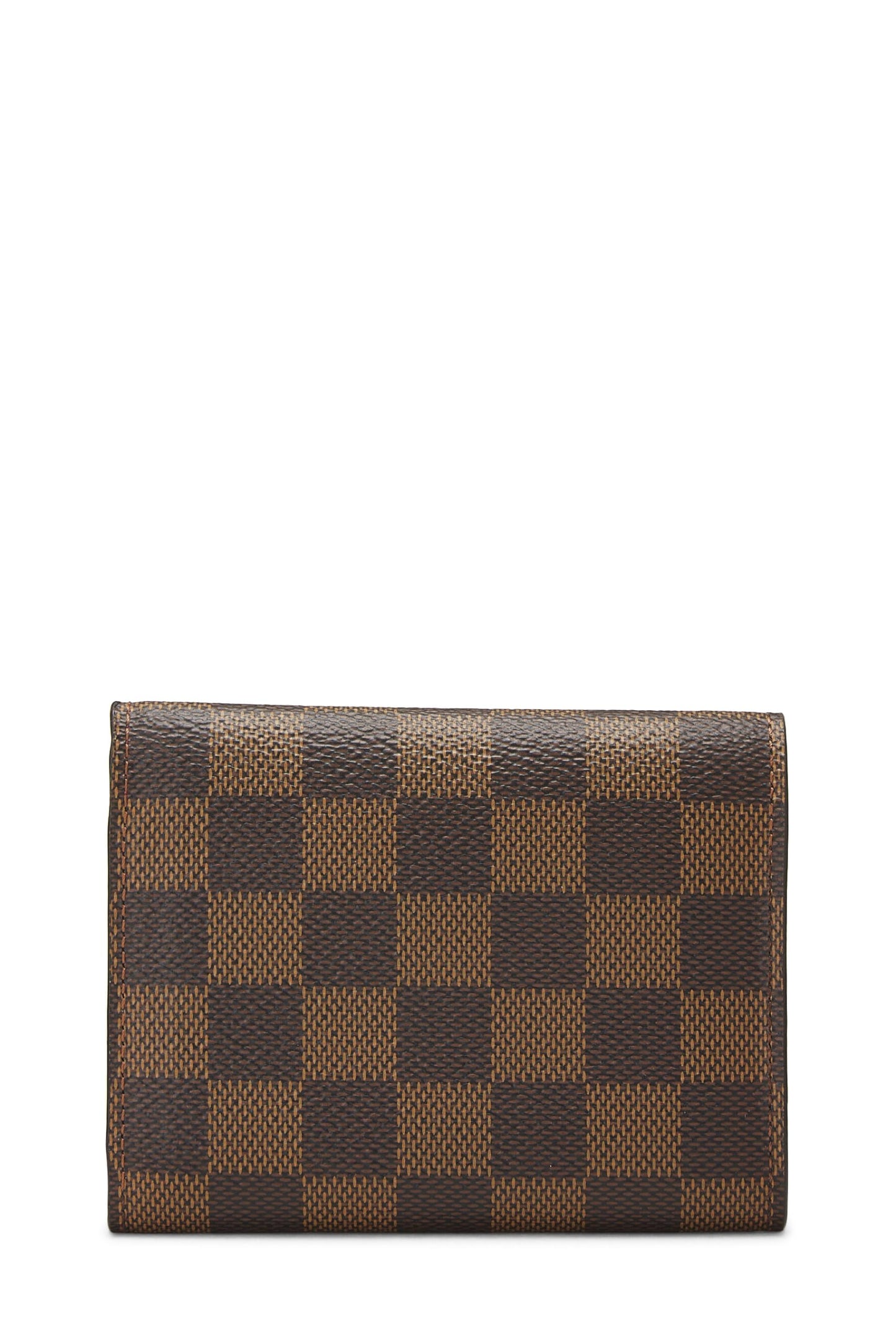 Louis Vuitton, Portefeuille Damier Ebene Victorine rouge pré-aimé, Rouge