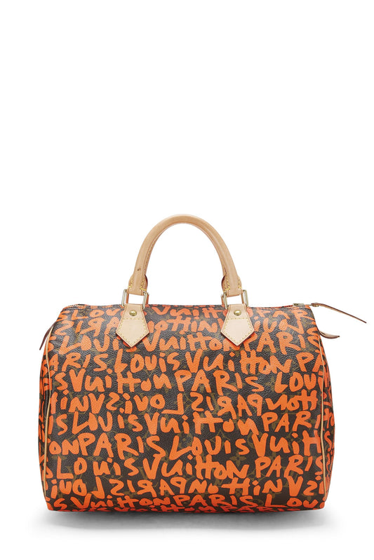 Louis Vuitton, Stephen Sprouse x Louis Vuitton Orange Graffiti Speedy 30 d'occasion, Orange