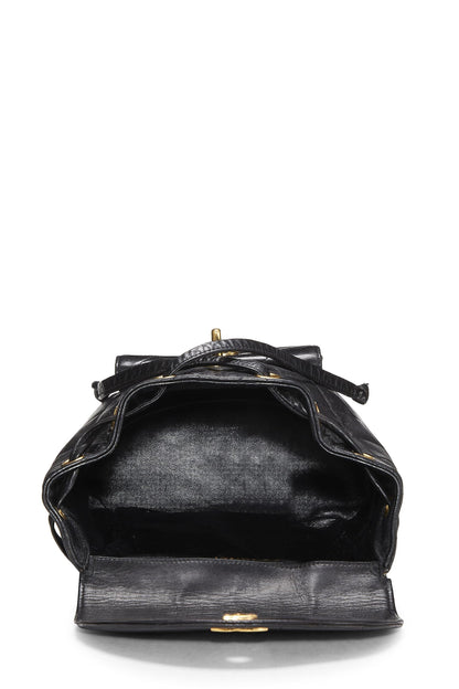 Chanel, Pre-Loved Black Quilted Lambskin 'CC' Classic Backpack Medium, Black