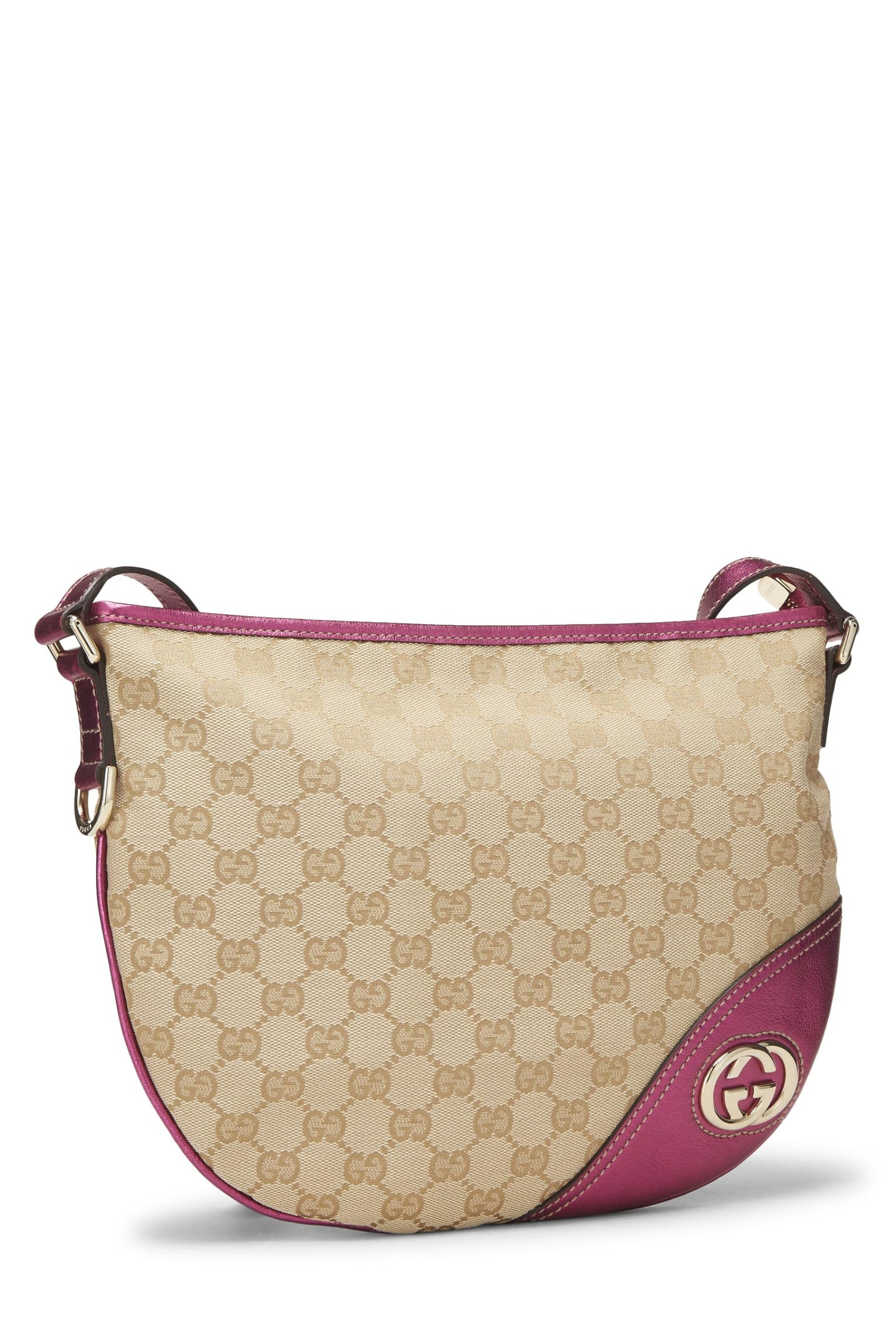 Gucci, Bolso bandolera Britt de lona GG original rosa Pre-Loved, Rosa