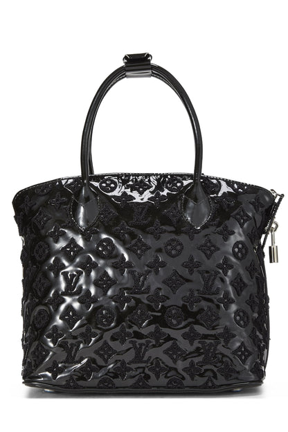 Louis Vuitton, Fascination Lockit en cuir verni noir monogrammé d'occasion, noir