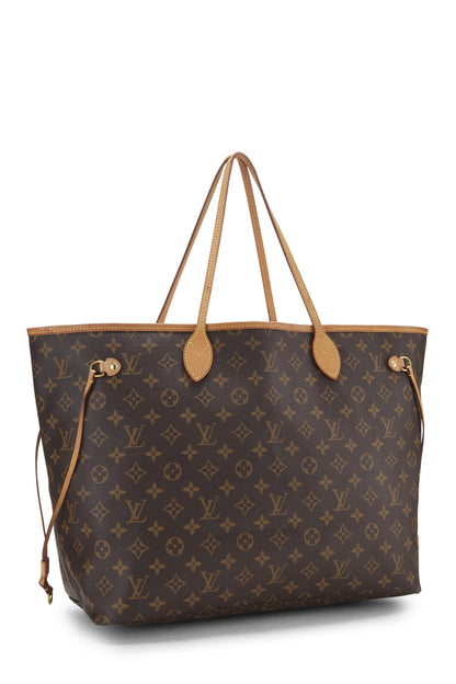 Louis Vuitton, Neverfull GM NM en toile Monogram rose d'occasion, rose