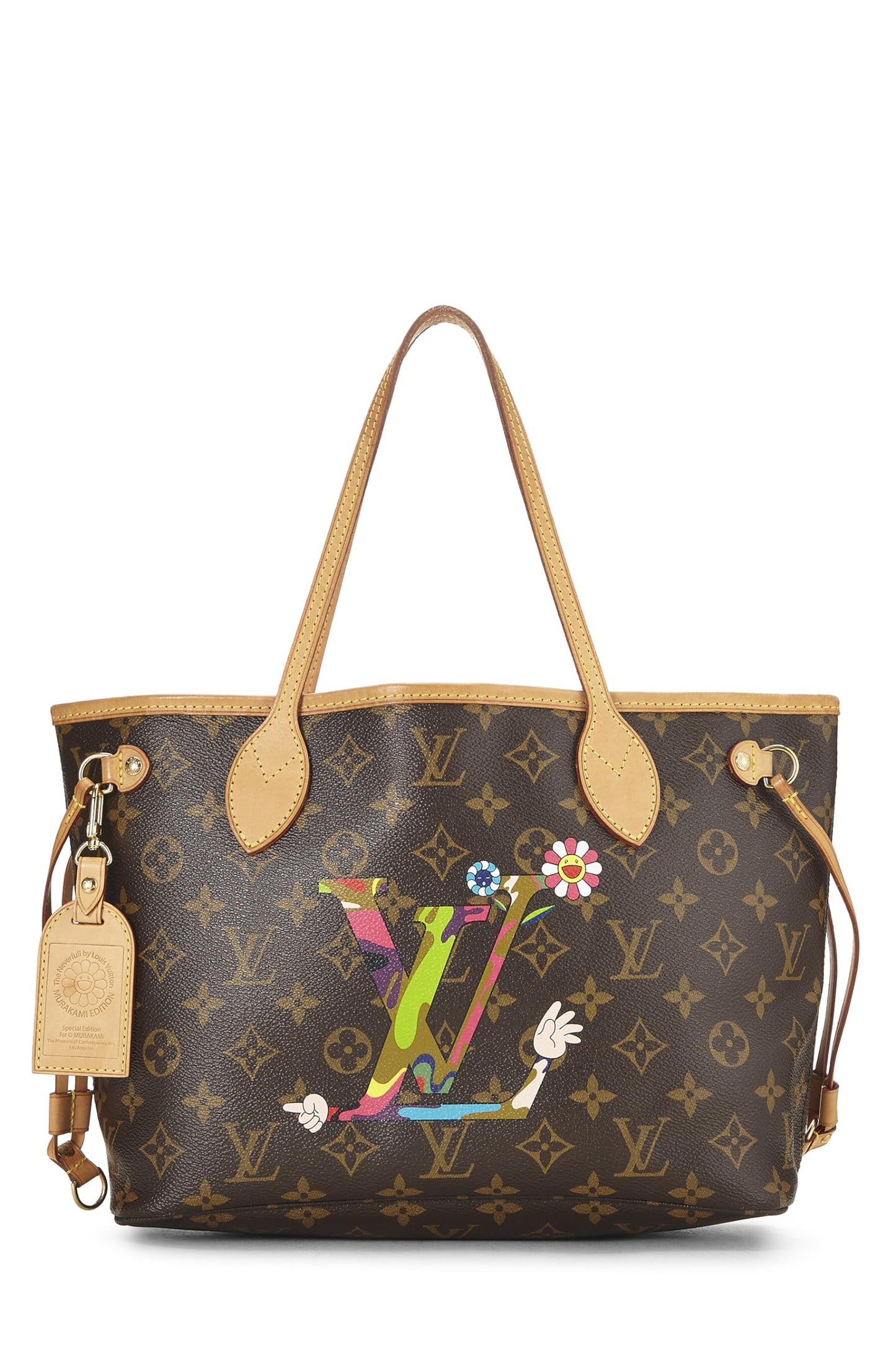 Louis Vuitton, Takashi Murakami x Louis Vuitton Monogram Hands Neverfull PM d'occasion, marron