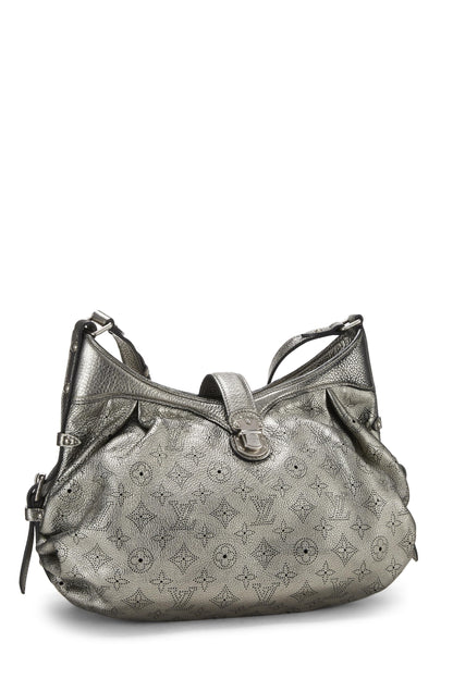 Louis Vuitton, sac hobo XS en cuir Mahina argenté d'occasion, argent